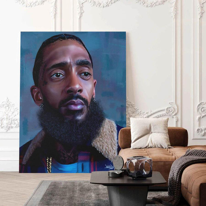 Nipsey Hussle Big Huss The Icon Pop Culture In Art Canvas Poster Print