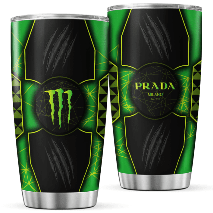 Prada Monster Stainless Steel Tumbler 20oz Cadadesigns