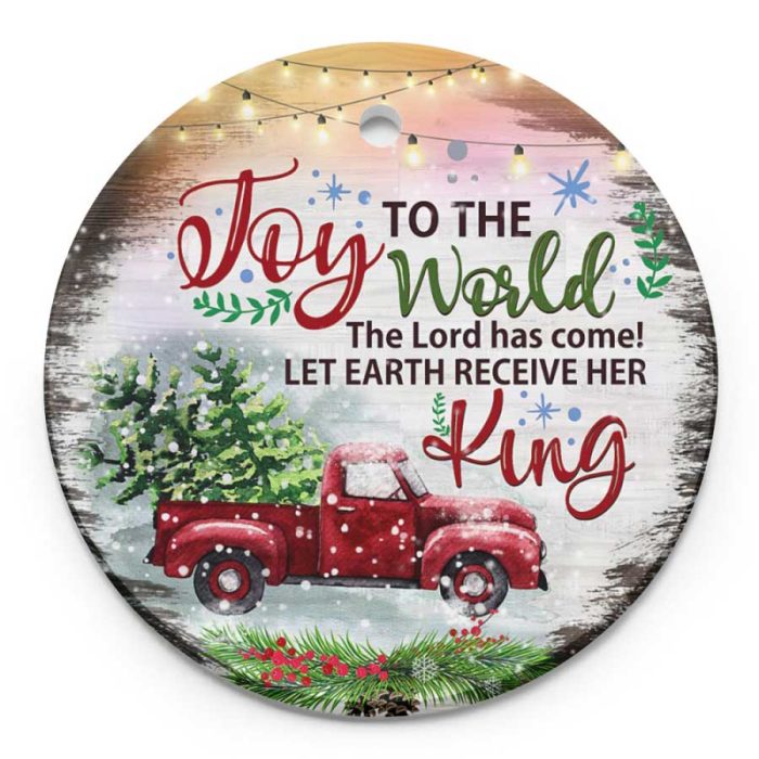 To The Toy World The King Merry Christmas Ceramic Ornament