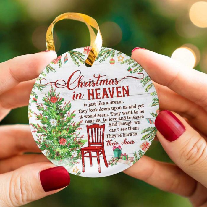 Christmas In Heaven Like A Dream Ceramic Ornament
