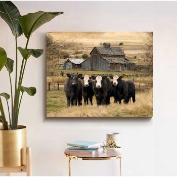 Cows And Barn Beautiful Canvas Prints Wall Art Decor