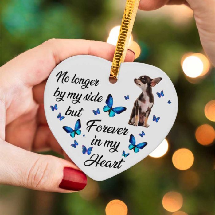 Forever In My Heart Chihuahua Dog Lover Ceramic Ornament