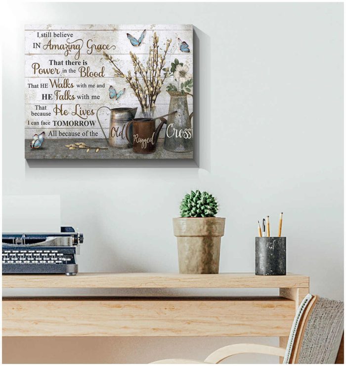 Amazing Grace Butterfly Worship Songs Canvas Wall Art