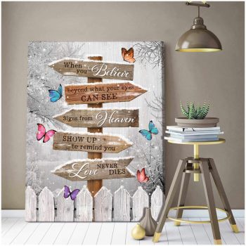 Butterfly Canvas Signs From Heaven Wall Art Decor