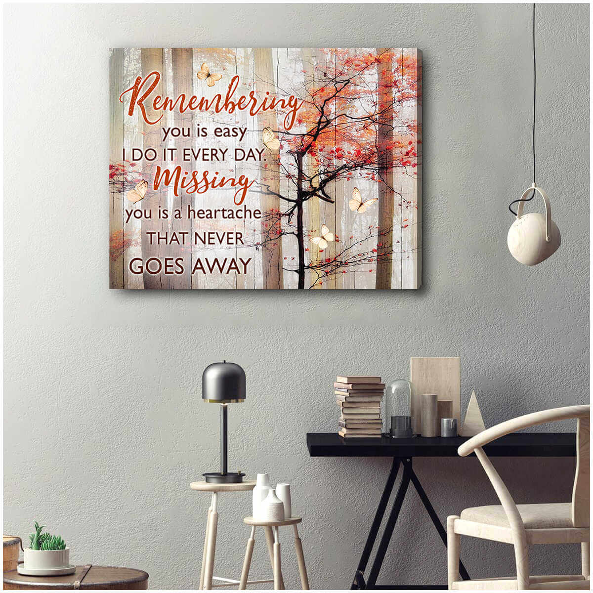 Butterfly Memorial Canvas Remembering You Wall Art Decor Cadadesigns