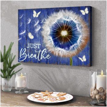 Dandelion And Butterfly Canvas Just Breathe Nbbg Wall Art Decor