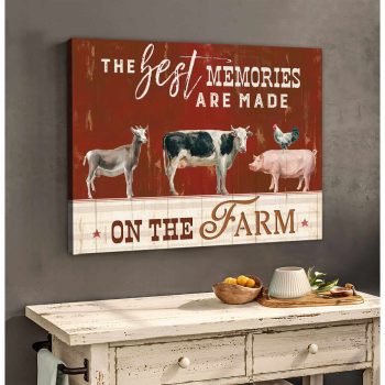 Farm Farmhouse Canvas The Best Memories Are Made On The Farm Wall Art Decor
