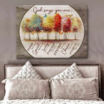 God Says You Are Butterfly Canvas Wall Art