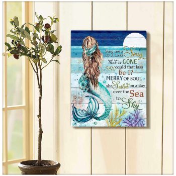 Stunning Mermaid Canvas Sing Me A Song Wall Art Decor