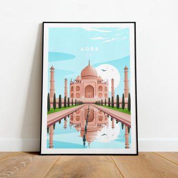 Agra Traditional Travel Canvas Poster Print - India