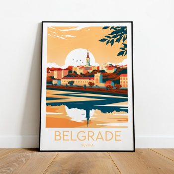 Belgrade Travel Canvas Poster Print - Serbia Belgrade Poster Belgrade Artwork Serbia Poster