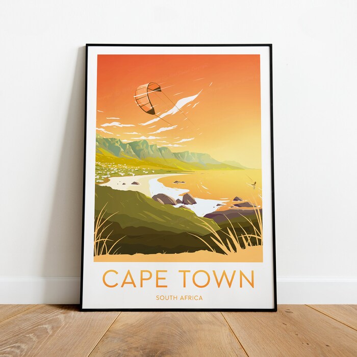 Cape Townl Travel Canvas Poster Print - South Africa Cape Town Print Cape Town Poster South Africa Birthday