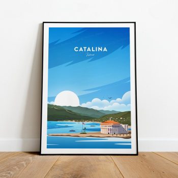 Catalina Island Traditional Travel Canvas Poster Print - Santa Catalina