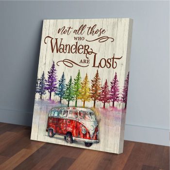 Colorful Pine Tree Camping Hippie Car Canvas Poster Prints Wall Art Decor