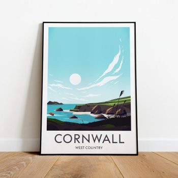 Cornwall West Country Travel Canvas Poster Print Cornwall Poster