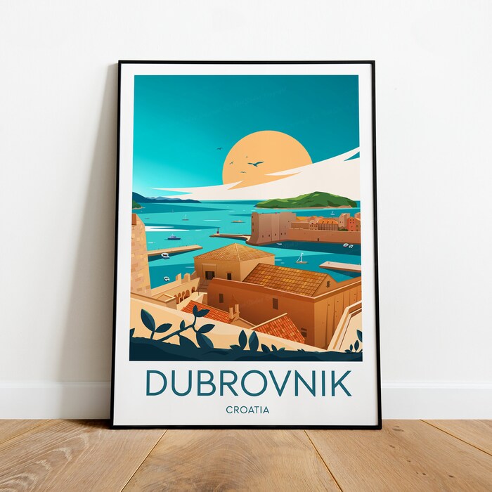 Dubrovnik Travel Canvas Poster Print - Croatia