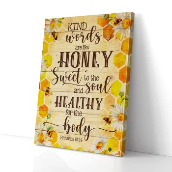 Hippie Daisy Bee Canvas Poster Prints Wall Art Decor