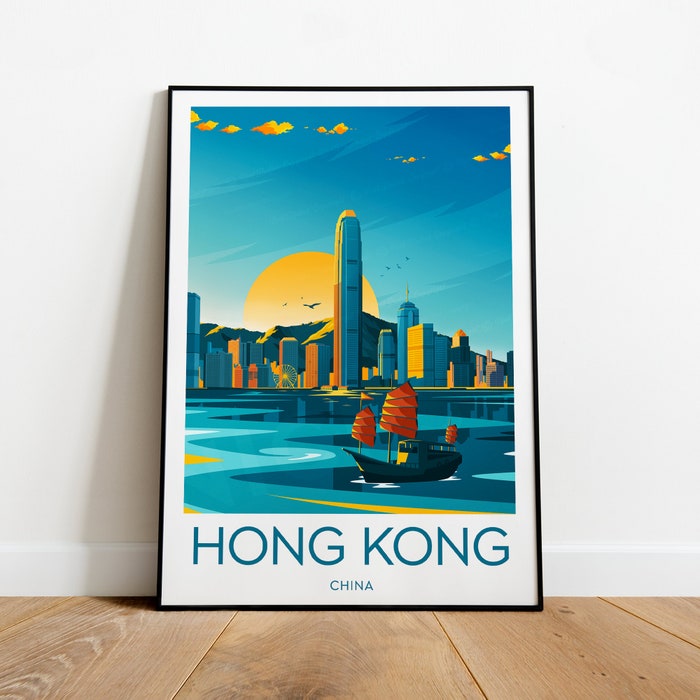 Honk Kong Travel Canvas Poster Print - China Hong Kong Poster