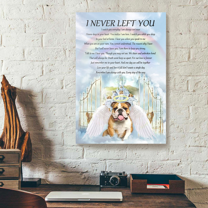 I-Never-Left-You-Bulldog-Canvas-Poster-Prints-Wall-Art-Decor-1