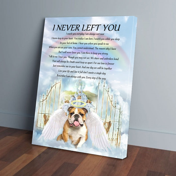 I-Never-Left-You-Bulldog-Canvas-Poster-Prints-Wall-Art-Decor I Never Left You Bulldog Canvas Poster Prints Wall Art Decor