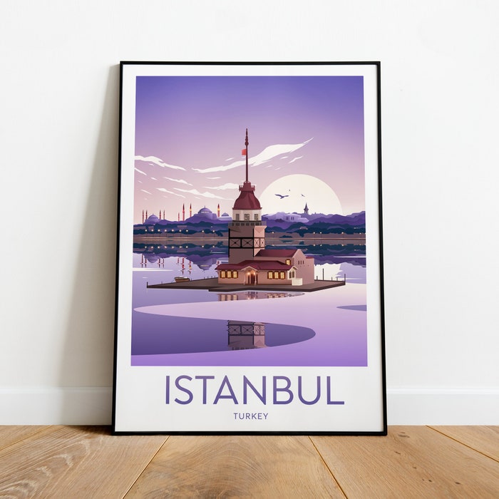 Istanbul Travel Canvas Poster Print - Turkey