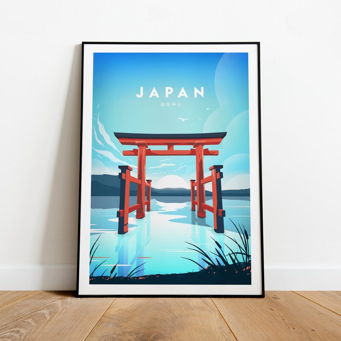 Japan Travel Canvas Poster Print - Hakone Shrine