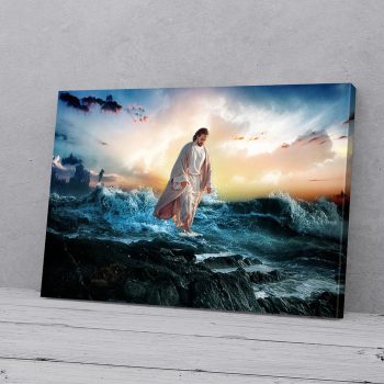 Jesus Walking On The Sea Canvas Poster Prints Wall Art DecorWall Art
