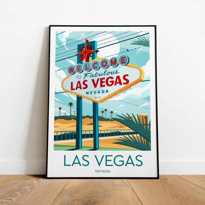 Las Vegas Travel Canvas Poster Print - Nevada