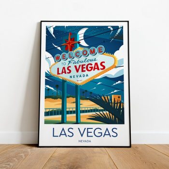 Las Vegas Travel Canvas Poster Print - Nevada
