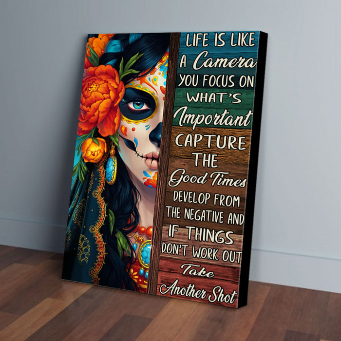 Life-Is-Like-A-Camera-Hippie-Girl-Canvas-Poster-Prints-Wall-Art-Decor Life Is Like A Camera Hippie Girl Canvas Poster Prints Wall Art Decor