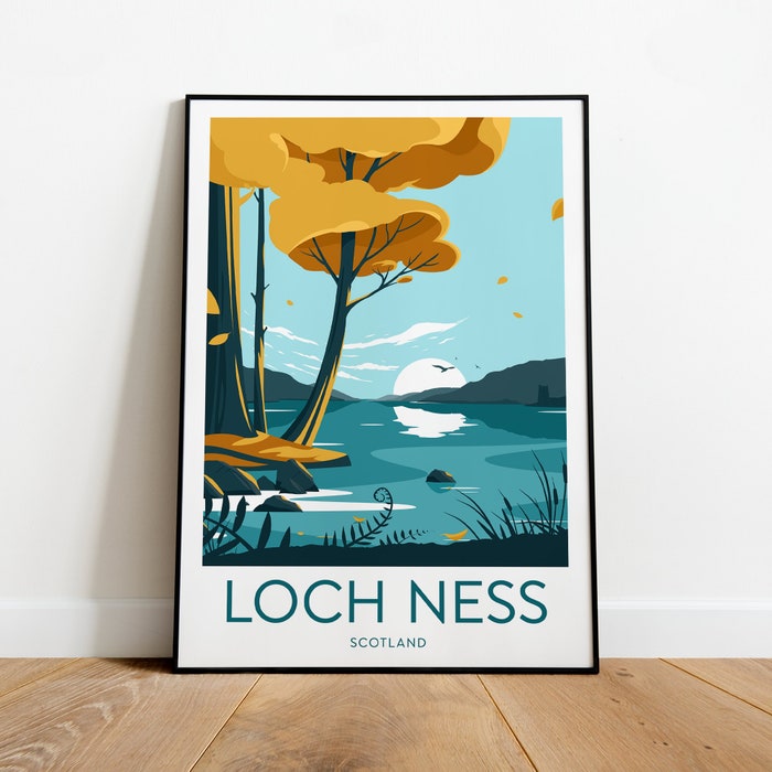 Loch Ness Travel Canvas Poster Print - Scotland