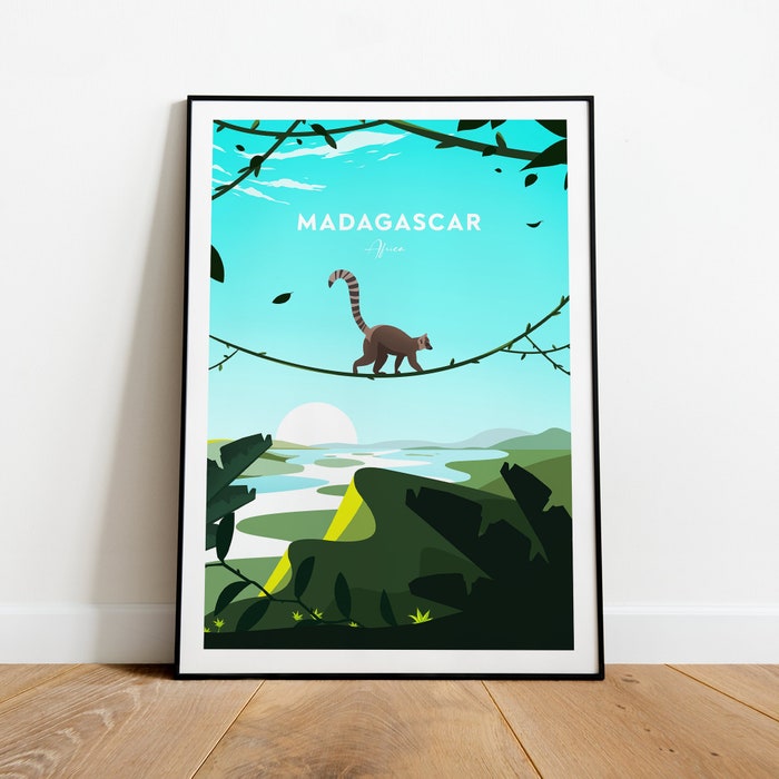 Madagascar Travel Canvas Poster Print - Africa