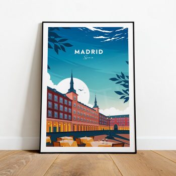 Madrid Travel Canvas Poster Print - Spain Madrid Poster Madrid Artwork