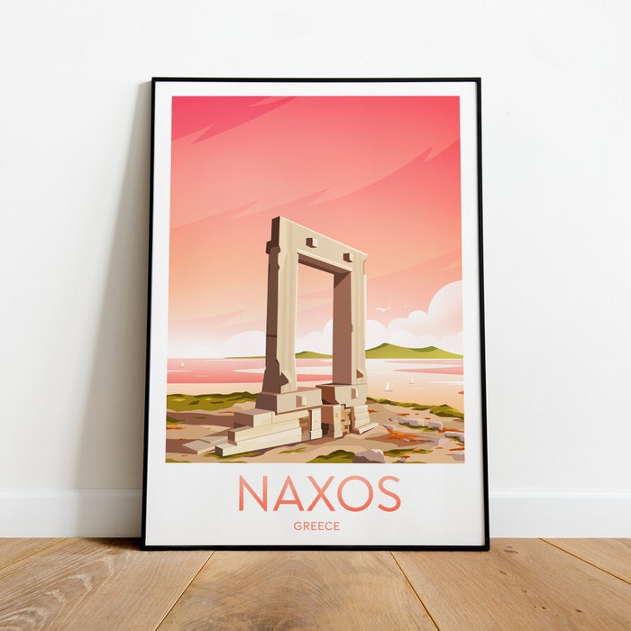 Naxos Travel Canvas Poster Print - Greece