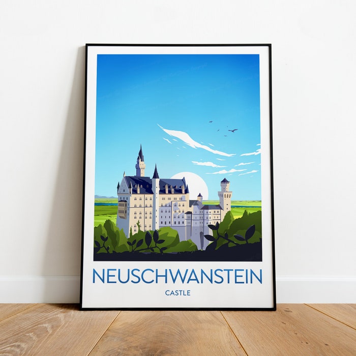 Neuschwanstein-Castle-Travel-Canvas-Poster-Print-Germany Neuschwanstein Castle Travel Canvas Poster Print - Germany
