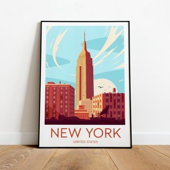 New York Travel Canvas Poster Print - United States