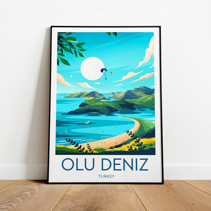 Olu Deniz Travel Canvas Poster Print - Turkey Olu Deniz Poster Ölüdeniz Print Ölüdenz Poster