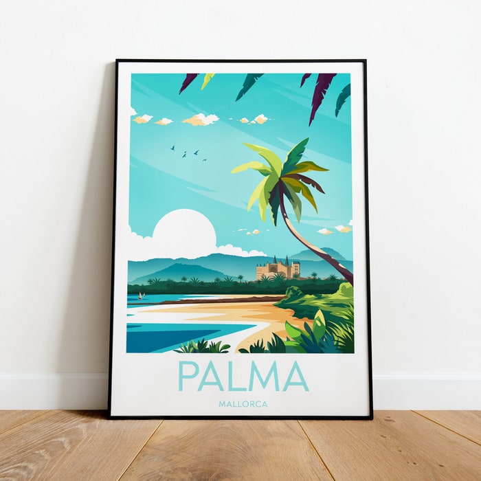 Palma Travel Canvas Poster Print - Mallorca - Spain Palma Poster Mallorca Poster Palma De Mallorca