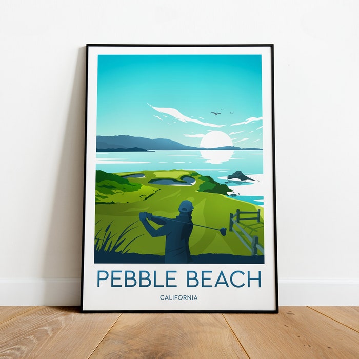 Pebble Beach Golf Links Print - California Pebble Beach Print Pebble Beach Poster