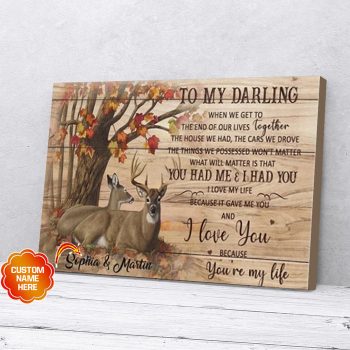 Personalized Gift For Couple Buck And Doe Canvas Wall Art When We Get To