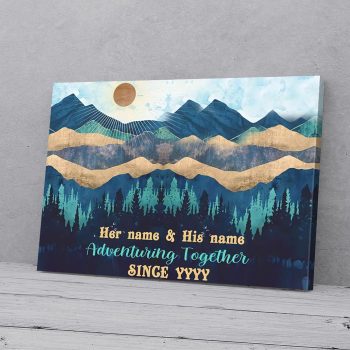 Personalized Gift For Couple Forest Canvas Wall Art Adventuring Together