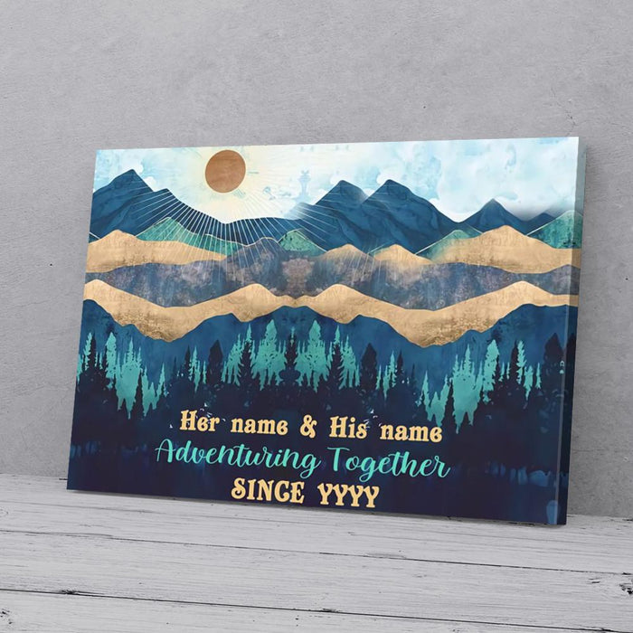 Personalized-Gift-For-Couple-Forest-Canvas-Wall-Art-Adventuring-Together Personalized Gift For Couple Forest Canvas Wall Art Adventuring Together