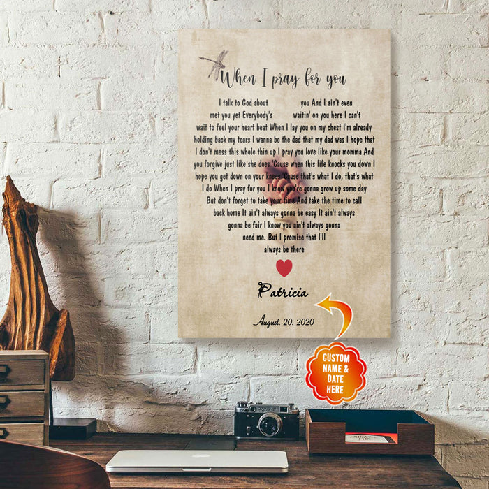 Personalized-Memorial-Gift-For-Baby-From-Dad-Dragonfly-Canvas-Wall-Art-When-I-Pray-1