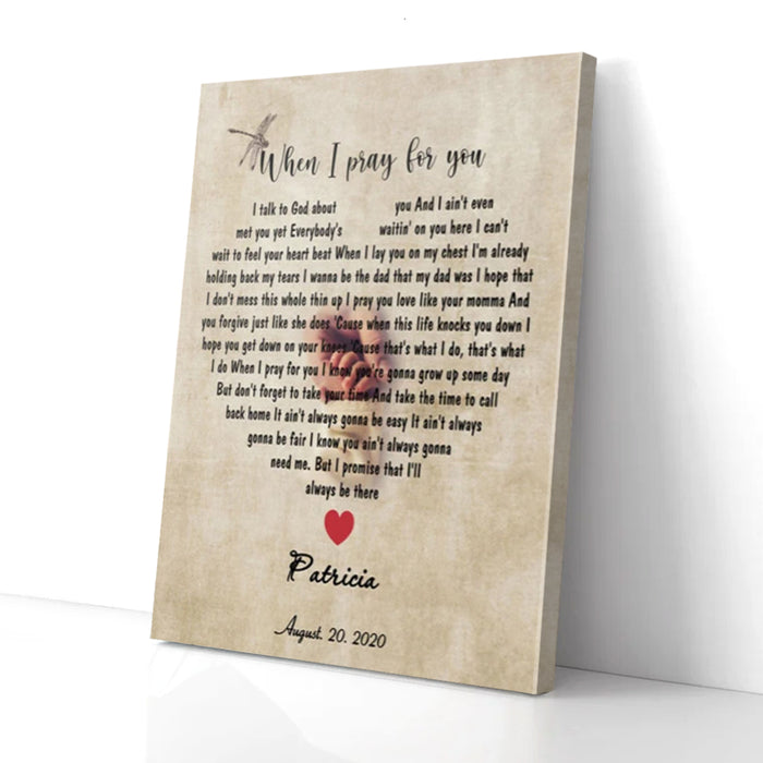 Personalized-Memorial-Gift-For-Baby-From-Dad-Dragonfly-Canvas-Wall-Art-When-I-Pray Personalized Memorial Gift For Baby From Dad Dragonfly Canvas Wall Art When I Pray