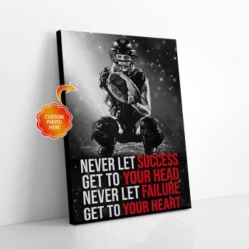 Personalized Softball Canvas Wall Art Never Let Success
