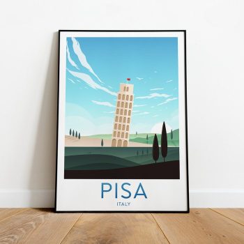 Pisa Travel Canvas Poster Print - Italy Pisa Poster Italy Poster Rome Print Birthday Poster