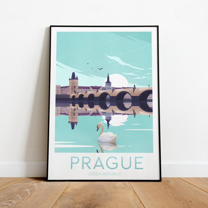 Prague Travel Canvas Poster Print - Czech Republic