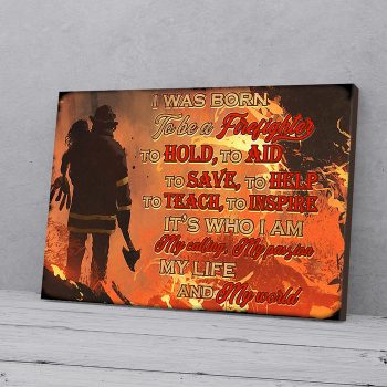 Proud Firefighter Canvas Poster Prints Wall Art Decor
