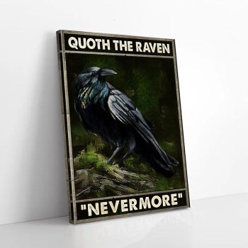 Quoth The Raven Canvas Poster Prints Wall Art Decor