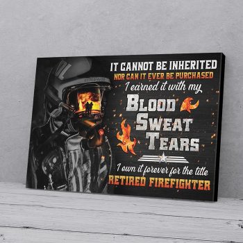 Retired Firefighter Canvas Poster Prints Wall Art Decor